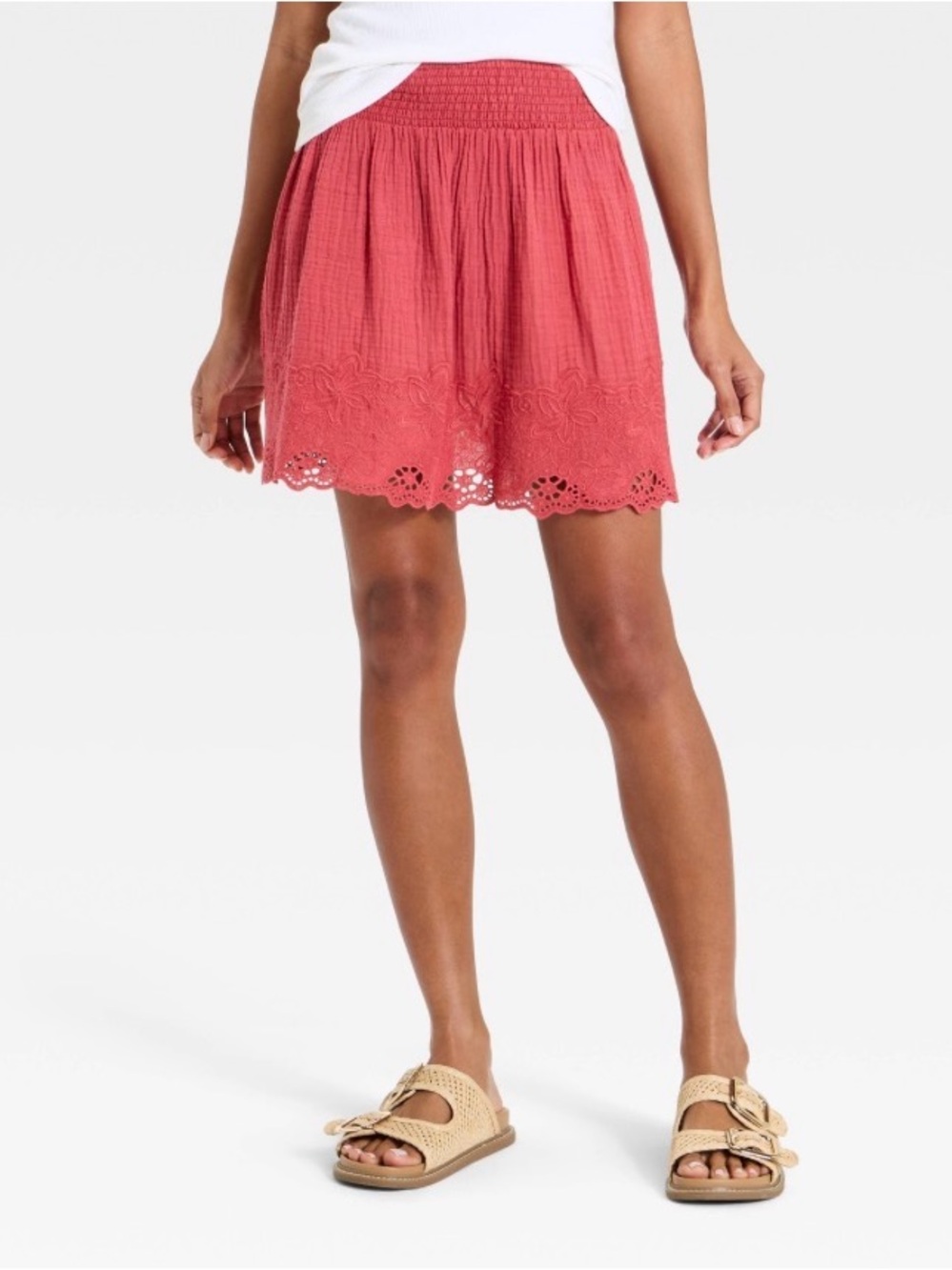 NWT 100% cotton Women's Mini A-Line Skirt - Universal Thread™ Berry Red S